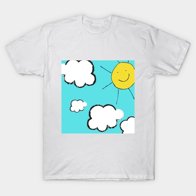 Sunny Skies Depression Mental Health Cute Funny Gift Sarcastic Happy Fun Introvert Awkward Geek Hipster Silly Inspirational Motivational Birthday Present T-Shirt by EpsilonEridani